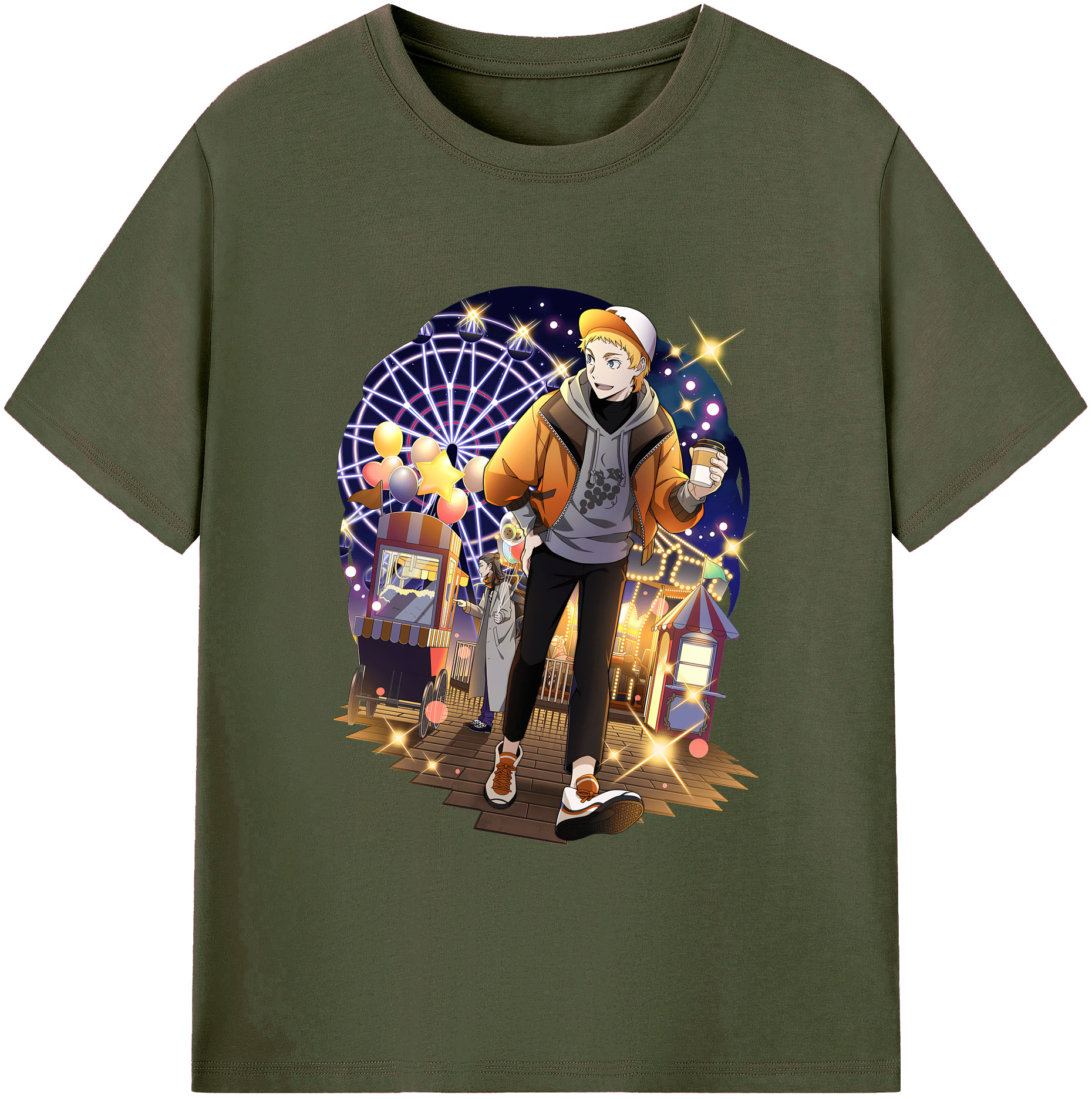 （画像用） 文豪ストレイドッグス Bungo Stray Dogs 綿100％ メンズ半袖Tシャツ｜肌触りやわらか＆通気性